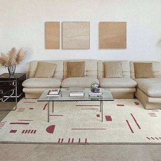 sala de estar alfombra sofá mesa alfombra cojín piso perezoso gran área nórdica habitación casa dormitorio pared a pared alfombra (7)