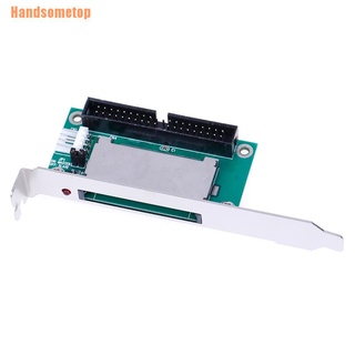handsometop(@) 40 pines cf tarjeta flash compacta a 3.5 ide convertidor adaptador pci soporte panel trasero
