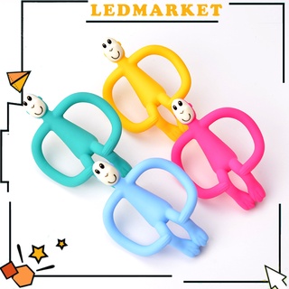 ledmarket.cl Safe Soft Silicone Monkey Shape Teether Baby Pacifier Teat Nipple Chew Soother (1)