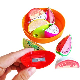 Sacapuntas de lápices en forma de fruta/papelería lindo/suministros para estudiantes/color aleatorio (1)