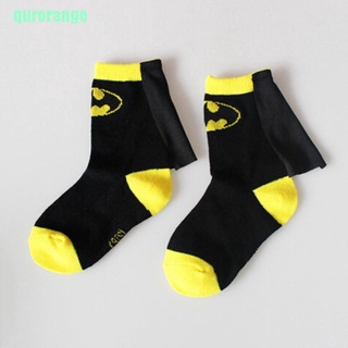 Qurorange calcetines para niños capa superman spiderman niños niñas cosplay calcetines deportivos OLOL (5)