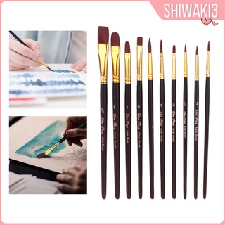[Shiwaki3] Pinceles de acuarela para artista, suave, redondo, profesional para artista de tinta (6)