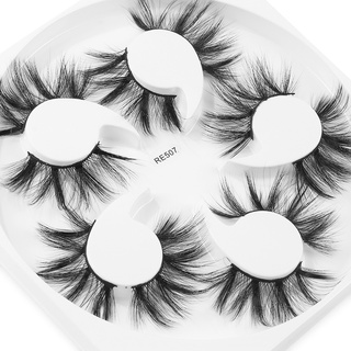 Niuyou moda hecho a mano herramientas de maquillaje de ojos entrecruzadas dramáticas Wispies Fluffies pestañas postizas 3D imitación visón pestañas (3)