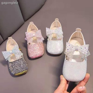 Zapatos de cuero para niña/zapatos de Princesa/nuevos zapatos de baile de lentejuelas para niñas y otoño zapatos pr