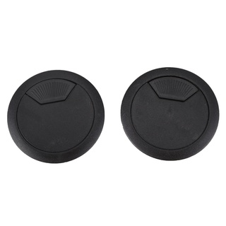 2 piezas de cable de alambre de escritorio de 50 mm de diámetro, ojales, agujero, color negro (2)