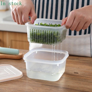 Caja De almacenamiento con doble capa Para vegetales frutas vegetales/utensilio De cocina
