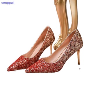 Zapatos De boda rojos para mujer 2021 nuevos zapatos para boda zapatos De tacón Alto zapatos De Cristal Princesa