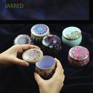 JARRED Candy Box Decorativo Caja De Embalaje De Té De Almacenamiento De Lata De Boda Pequeña Redonda Hojalata De Caramelo (1)