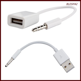 [Blesiya2] Cable adaptador de 3,5 mm a USB 2.0 M/M +3,5 mm a USB 2.0 hembra Cable adaptador