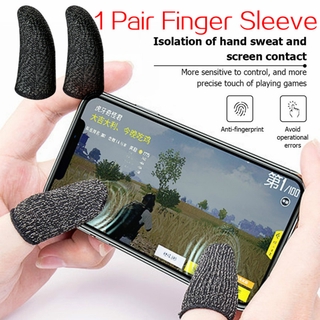 1 Par de manga de dedo de alta calidad ultrafina para pantalla táctil, anti sudor lavable controlador guantes para teléfono móvil, accesorios de juego