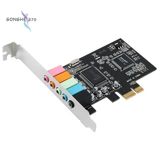 Tarjeta de sonido pcie, tarjeta de Audio 3D Surround PCI Express para PC con alto rendimiento de sonido directo y soporte de perfil bajo