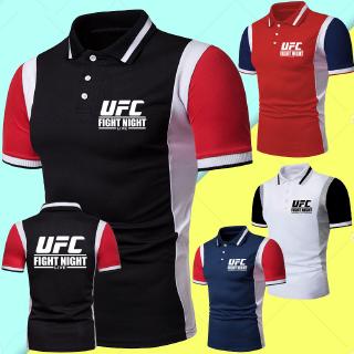 Ufc Ultimate Fight Night Championship algodón Polo verano Casual negocios hombre nueva marca rayas Polo hombres algodón manga corta