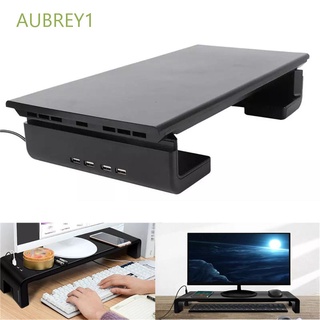 Aubrey1 soporte multifunción Monitor USB 2.0 soporte soporte de pantalla de ordenador elevador con carga USB Base de ordenador útil LaptopBase USB Cahrger portátil soporte/Multicolor