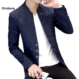 Orotone suave otoño Blazer soporte cuello falsos bolsillos botones Blazer botones para negocios