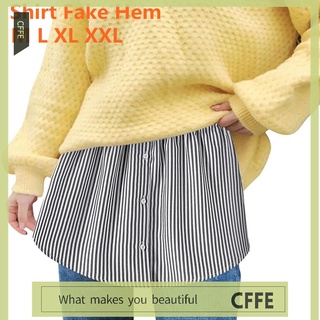 Cffe Para mujer Camisa ajustable Para chicas en capas desmontables de barrido Falso Tarja Inferior Hem/Multicolor