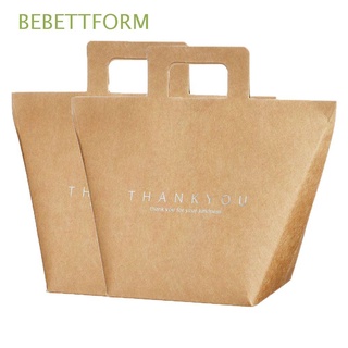 bebettform 2pcs diy caja de caramelos decoración bolsas bronceadoras bolsa de regalo creativa con asas caliente simple papel kraft