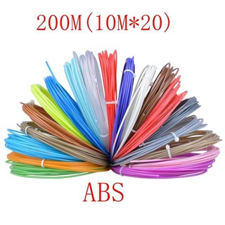 Juego De 20 Bobinas De Plástico Abs/Pla De 1.75 Mm Para Bolígrafos 3d De 10 Colores (7)