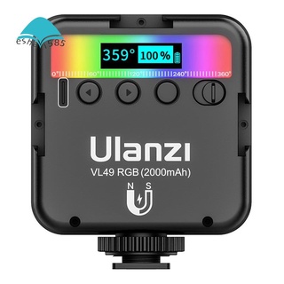 Ulanzi VL49 RGB LED luz de relleno Mini portátil multifunción 2500K-9000K cámara de bolsillo luz de relleno de fotografía en vivo iluminación