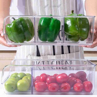 Organizador Transparente De Almacenamiento De Alimentos Para Frutas Vegetales , Cesta , Plástico W4M8 , S6T8
