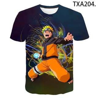 Naruto Camisetas De Dibujos Animados Anime Camiseta Niño Niña Niños Ropa Manga Corta Tops Impresión Verano Moda (5)
