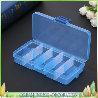 Ready Stock-Caja Organizadora De Pastillas De Plástico Para Joyas , 10 Rejillas