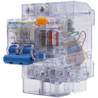 DZ47LE-63Interruptor de fuga interruptor transparente de aire abierto Protector de hogar2P3P32A63A20A (2)