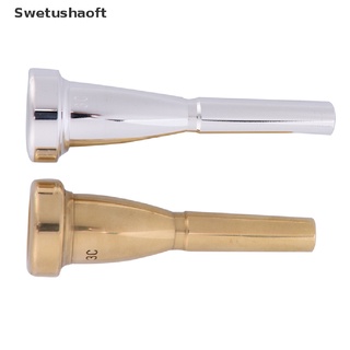 [sweu] silver gold meg 3c tamaño durable metal trompeta boquilla para trompeta c trompeta bfd