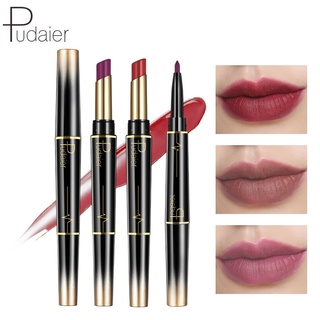 Pudaier double-headed lipstick lip liner matte matte non-stick cup lipstick rotating lip liner cosmetic oem