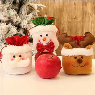 santa muñeco de nieve alce caramelo de navidad bolsa de regalo decoración de navidad