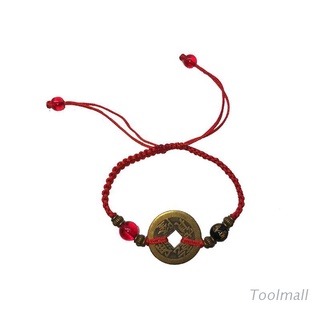 herramienta budismo seis palabras antigua moneda kabbalah cadena roja pulseras protección de la suerte