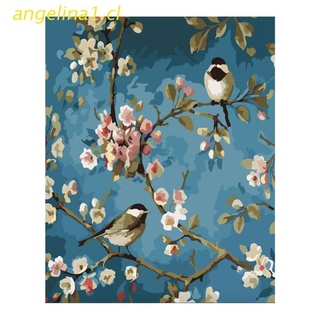 angelina1 branch bird paint by number kits 16 x 20 pulgadas lienzo diy o il pintura para niños, estudiantes, adultos principiantes con cepillos y pigmento acrílico (sin marco) (1)