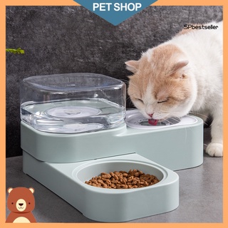 SPB Pet Food Dispenser Double Bowls Multifunctional Pet Supplies Pet Cat Dog Food Feeder for Home Use