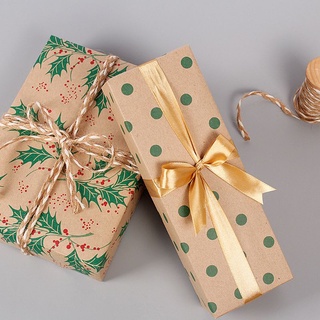 memoria 5 piezas rollo de papel de regalo de navidad papel de regalo kraft papel kraft bolsa de regalo (6)