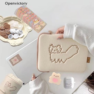 [Openvictory] 11 13 15 pulgadas portátil funda bolsa de dibujos animados gato portátil Tablet bolsa interior