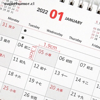 suhumor mini calendario de escritorio 2022 kawaii calendario suministros de oficina planificador mensual.