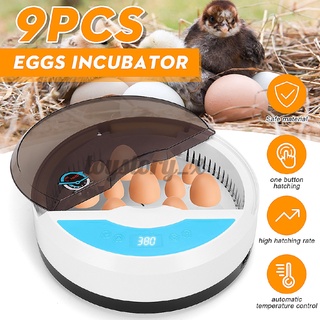 incubadora automática digital 9 huevos pollo luz led hatcher temperatura de giro