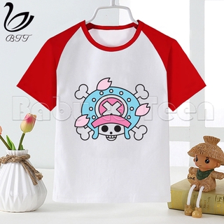 Camisetas De niña One Piece Anime japonés Luffy Chopper Kid linda camiseta para niños ropa De Manga corta divertida De dibujos Animados De fiesta Top niña (1)