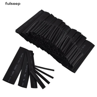 [efl] 127 piezas de pegamento negro resistente a la intemperie/kit surtido de tubo de tubo/retráctil de calor