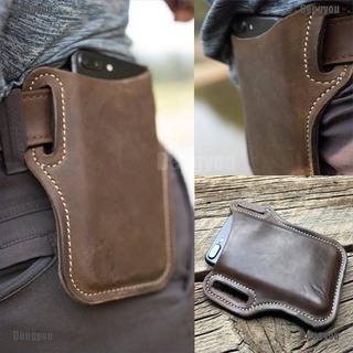 <dengyou> hombres teléfono móvil loop caso cinturón bolsa de cintura props cuero monedero teléfono cartera