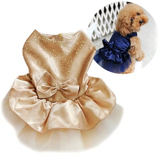 [JS] mascota perro cachorro arco gasa tutú vestido falda gato lentejuelas princesa ropa ropa