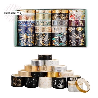 40 pzs cinta washi de papel de oro washi set de cinta adhesiva washi cinta adhesiva para álbum de recortes japonés papelería a & b (1)