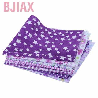 Bjiax - juego de edredón (7 unidades, 50 x 50 cm, color morado, flores, algodón, para manualidades, costura, álbum de recortes)