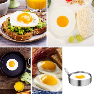 ADAMES Nonstick Egg Frying Mold Cooking Pancake Shaper Egg Ring With Handle Kitchen Stainless Steel 2/4PCS Round Baking Omelette Mould (5)
