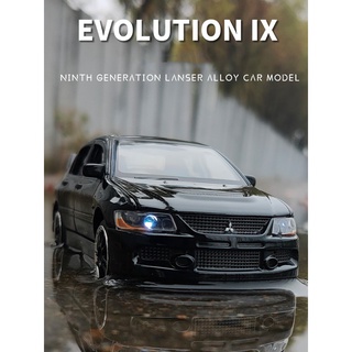 1:32 MITSUBISHI LANCER EVOLUTION IX modelos de coche de aleación Diecast juguete puertas de vehículo abreble Auto camión