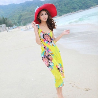 elmaes new cover up sarong mujeres gasa trajes de baño vestido de playa chal de playa y deep v wrap cómodo bikini/multicolor (5)