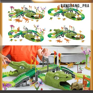 [bangbang_pra] Juguete De carreras De dinosaurios/ Pista Mundo De carreras De carretera carretera Pista De dinosaurio flexible montaje en varios Dispositivos Pista