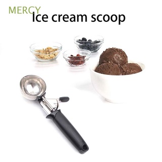MERCY Cookie Ball Digger Meatball Fruit Ball Spoon Ice Cream Spoon Scoop Stainless Steel Watermelon Kitchen Spoon Dough Fruit Platter Tools/Multicolor