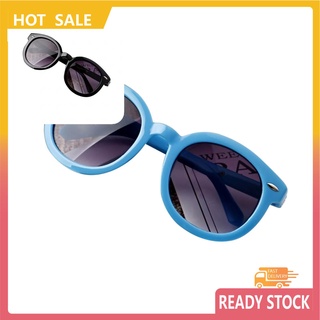 mn lentes de sol con marco redondo para niños/niñas/lentes de sol con protección uv400