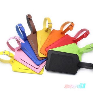 SORD Personality Luggage Tag Leather ID Address Tags Suitcase Label Bag Accessories Portable Travel Supplies Handbag Pendant Baggage Claim/Multicolor