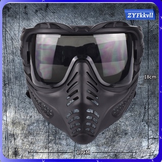 unisex máscara completa respirador equitación cs paintball juegos al aire libre protector (9)